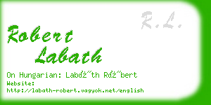 robert labath business card